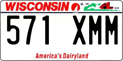 WI license plate 571XMM