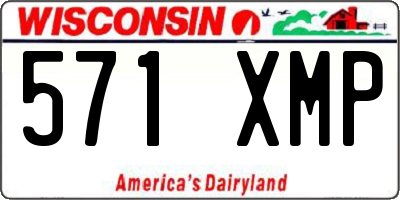 WI license plate 571XMP