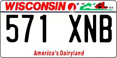 WI license plate 571XNB