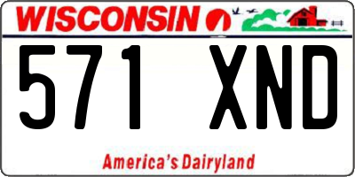 WI license plate 571XND