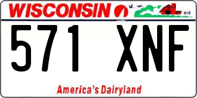 WI license plate 571XNF