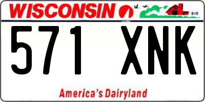WI license plate 571XNK