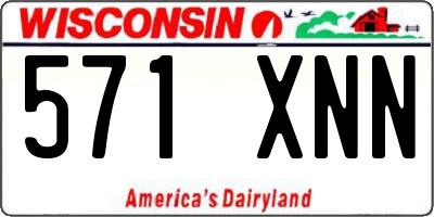WI license plate 571XNN