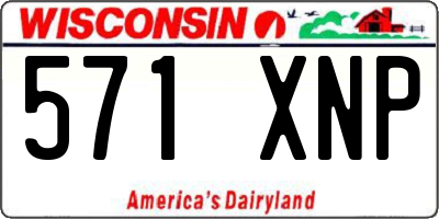 WI license plate 571XNP