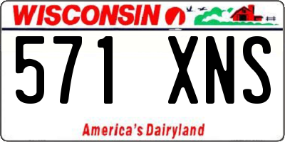 WI license plate 571XNS