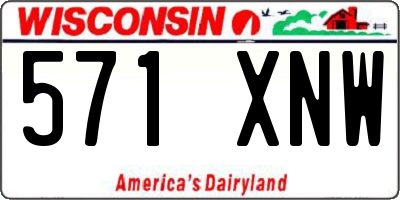 WI license plate 571XNW