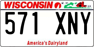WI license plate 571XNY