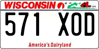WI license plate 571XOD