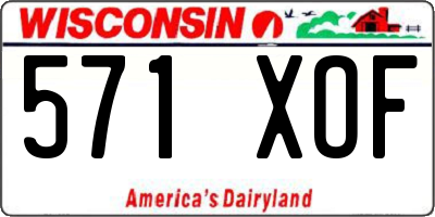 WI license plate 571XOF