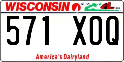 WI license plate 571XOQ