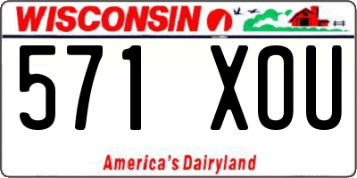 WI license plate 571XOU