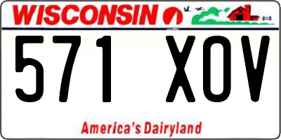 WI license plate 571XOV