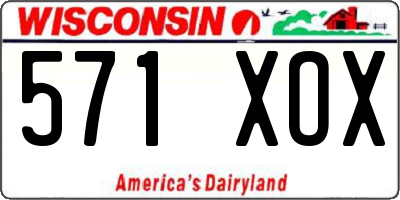 WI license plate 571XOX