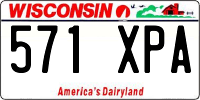 WI license plate 571XPA