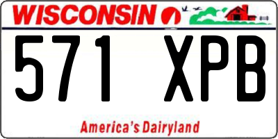 WI license plate 571XPB