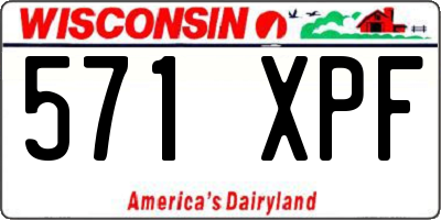 WI license plate 571XPF