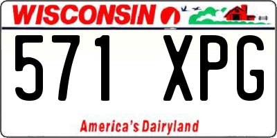 WI license plate 571XPG