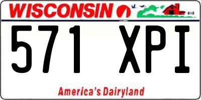 WI license plate 571XPI
