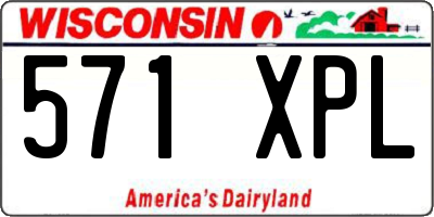 WI license plate 571XPL