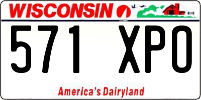 WI license plate 571XPO