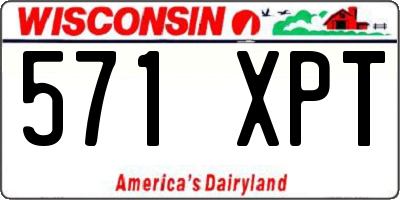 WI license plate 571XPT