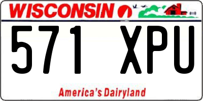 WI license plate 571XPU
