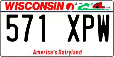 WI license plate 571XPW
