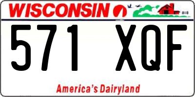 WI license plate 571XQF