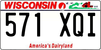 WI license plate 571XQI