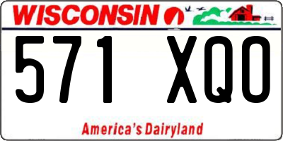 WI license plate 571XQO
