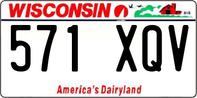 WI license plate 571XQV