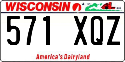 WI license plate 571XQZ