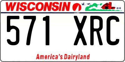 WI license plate 571XRC