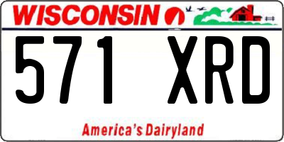 WI license plate 571XRD