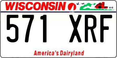 WI license plate 571XRF