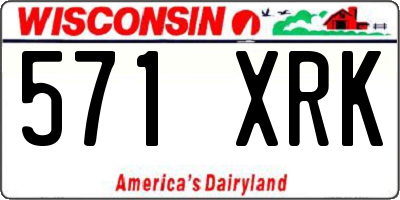 WI license plate 571XRK