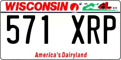 WI license plate 571XRP