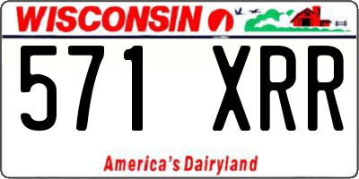 WI license plate 571XRR