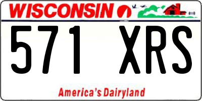 WI license plate 571XRS