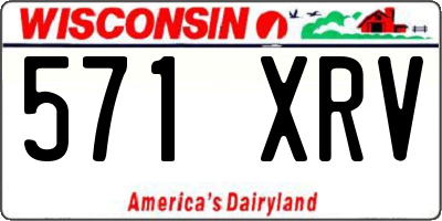 WI license plate 571XRV