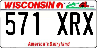 WI license plate 571XRX