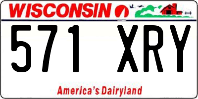 WI license plate 571XRY
