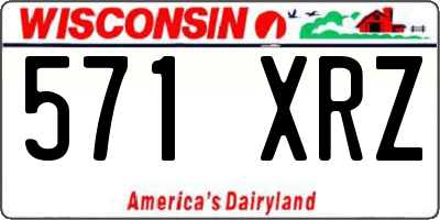 WI license plate 571XRZ