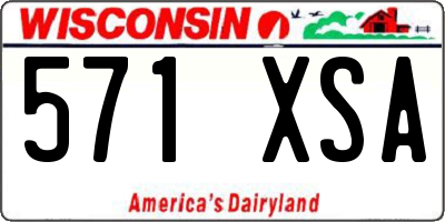 WI license plate 571XSA