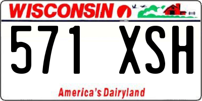 WI license plate 571XSH