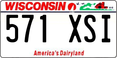WI license plate 571XSI