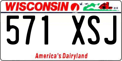 WI license plate 571XSJ