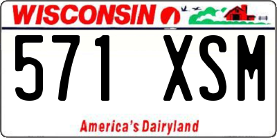 WI license plate 571XSM