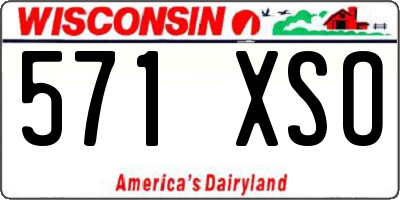 WI license plate 571XSO