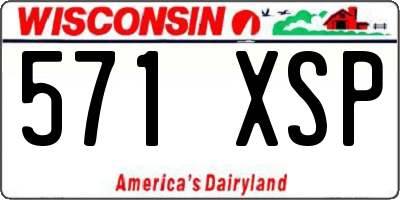 WI license plate 571XSP
